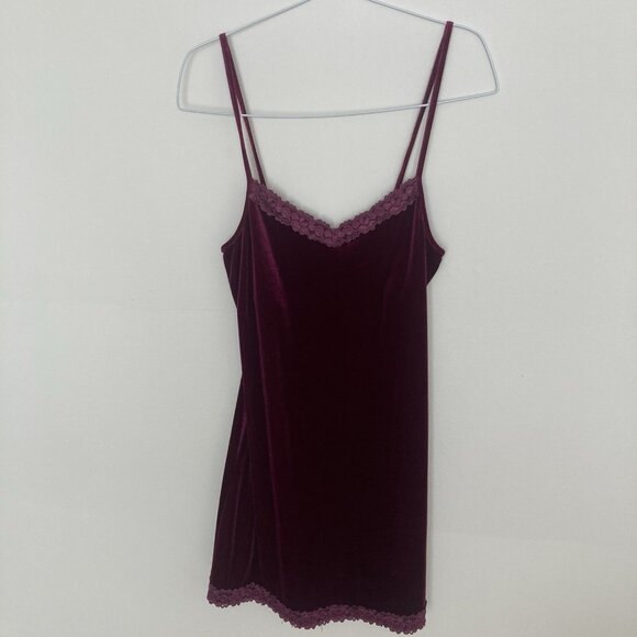 Vintage 90s Babydoll Dress Lingerie Velvet Size Small Coquette Whimsigoth - Picture 1 of 5
